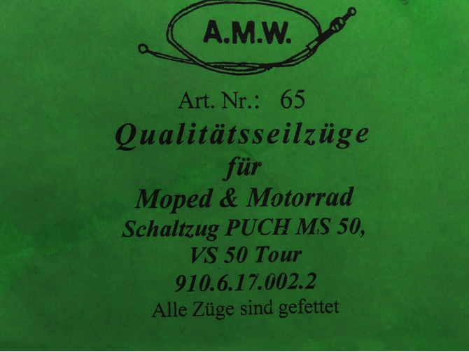 Bowdenzug Puch MS50 / VS50 Tour Schaltzug A.M.W. product